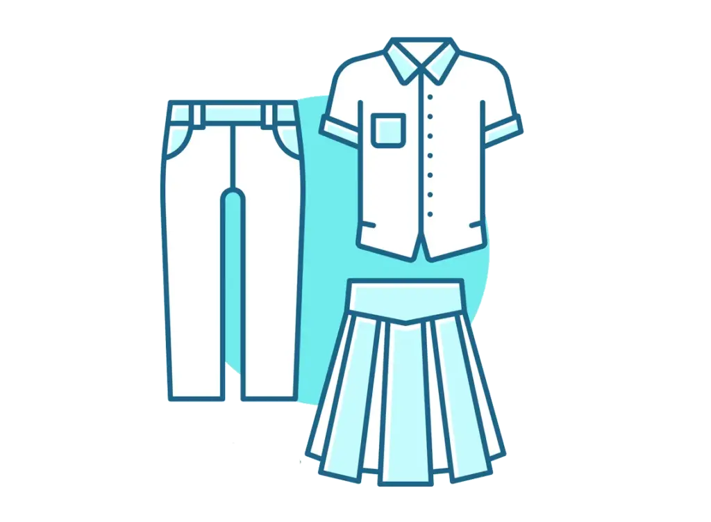 Light blue and white uniforms with blue outline